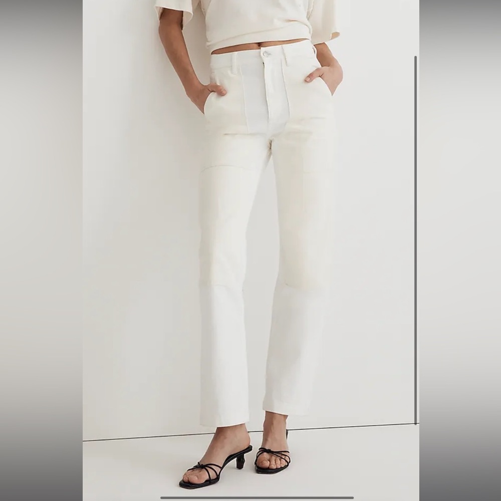 Madewell 90’s straight jean two tone
